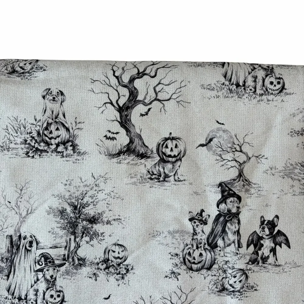 Farmhouse by Rachel Ashwell Halloween Throw 50x70 Bark O Ween Faux Fur Back NEW